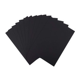 Black Cardboard, Black on Both Sides, A4 Size (Thickness 0.04 inch (1.0 mm), Set of 10, Multi-Purpose Use for Mounting, Paper Crafts, Crafts, etc