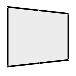 60-100 Inch Projection Screen, 4: 3 HD Portable Foldable Anti-Wrinkle Screen Washable for Home Theater, Projector Screen Wall Mount/Ceiling, Ideal for Outdoor Films(84inch)
