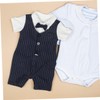 FOMIYES Boy Short Sleeve Romper: Baby Clothes Newborn Summer Gentleman