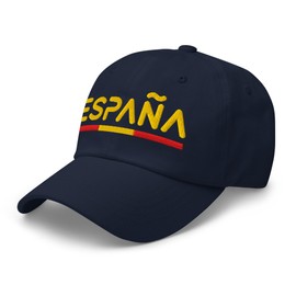Minimal Spain Flag Hat España Soccer Baseball Dad Cap Navy