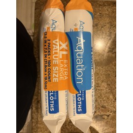 Aquation XL Extra Large Soothe Soft & Strong Pre-Moistened Body Cloths, 100Count