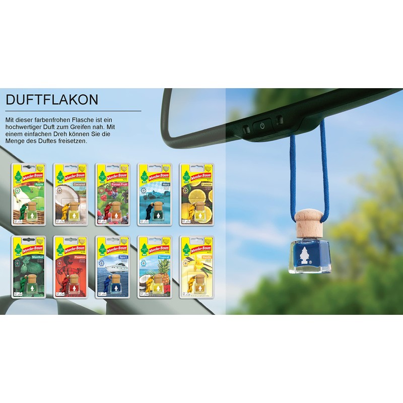 WUNDER-BAUM Duftflakon I Langanhaltender Duft im Auto oder zu Hause