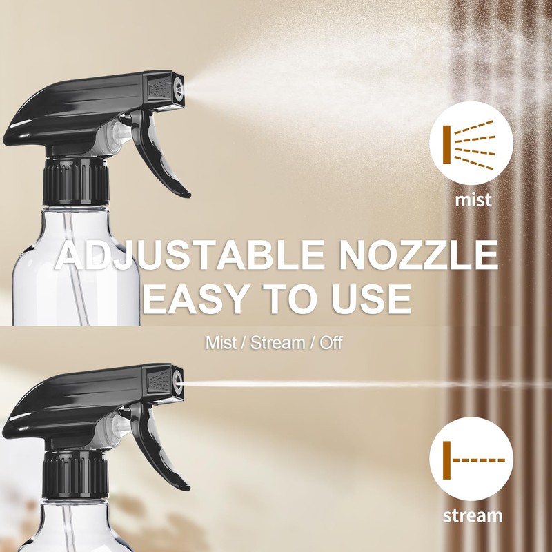 Uineko Spray Bottles 2-Pack, 10 Oz, Mist & Stream, Heavy