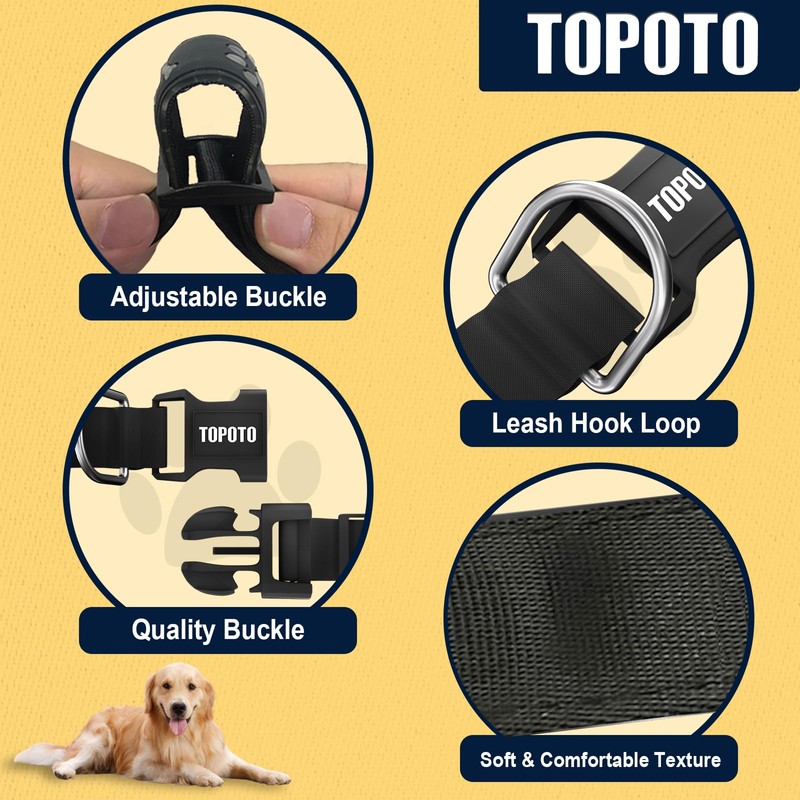 TOPOTO Dog Collar Light, 3D Design Light Up Dog Collars,
