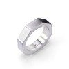 Fynch-Hatton Stainless Steel Octagonal Ring, Stainless Steel, none