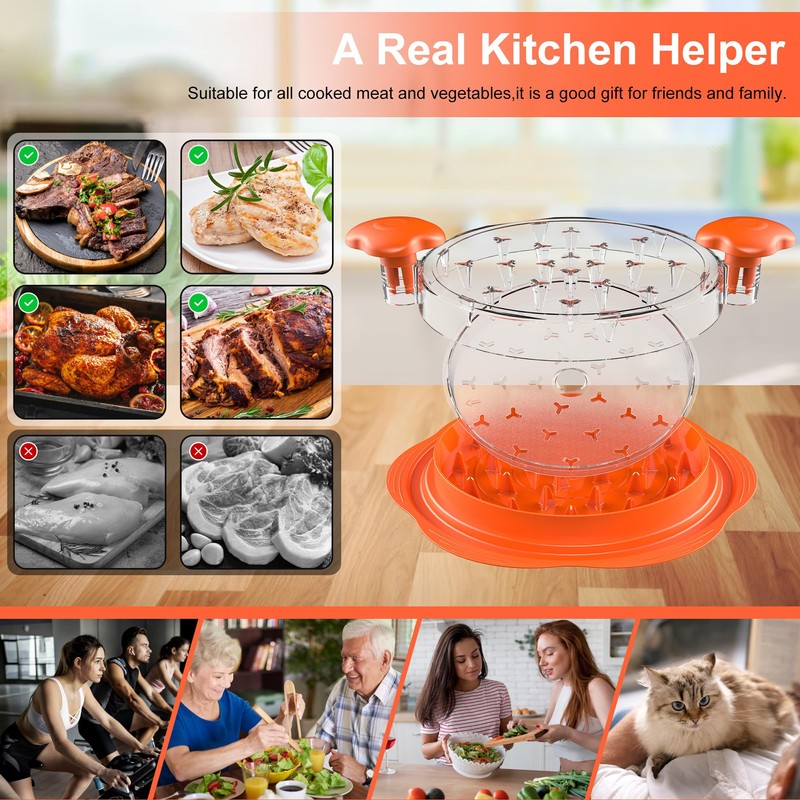 Chicken Shredder with Removable Plate - Manual Meat Shredder Tool