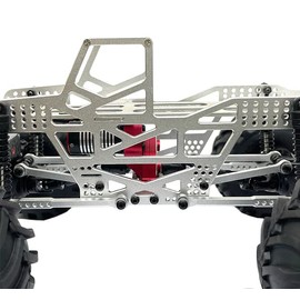 Furitek FCX24 Rampart Aluminum Flat Skid Plate for SCX24 Based Transmission - Remote Control Car/RC Truck Upgrades Parts (HELIDIRECT)