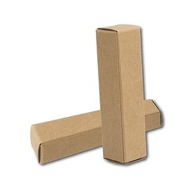 ANZKA 50 piezas de cajas de embalaje para bálsamo labial, caja de envoltorio de 6.8x1.8x1.8 cm para tubos redondos de bálsamo labial de 0.15 Oz, 5.5 ml, paquetes de papel kraft para labiales DIY