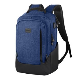 Goloni - Mochila de viaje para computadora portátil para hombres y mujeres, de negocios, delgada, duradera, mochilas de viaje con puerto de carga USB, Azul oscuro, 18 inchx12.2 inch x7 inch, Bolsa deportiva de viaje para gimnasio