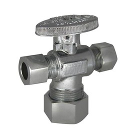 Kissler & Co Chrome Plated Quarter-Turn Supply Stop, Compression Inlet Type, 125 psi - 88-9315
