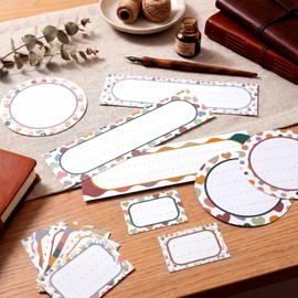 Yinder 72 Pieces Boho Name Tags First Day of School Rainbow Name Labels Heart Self-Adhesive Labels Plate Stickers for Desk Classroom Teacher Students Office Back to School Supplies