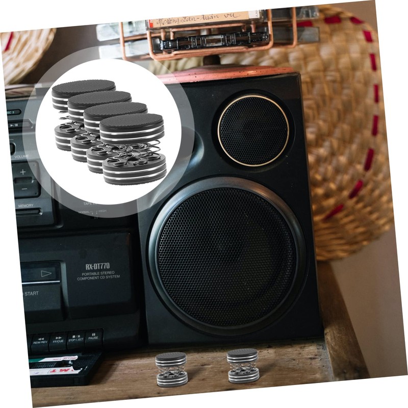 Tofficu 4Pcs Subwoofer Isolation Pad Set Speaker Vibration Dampening Feet