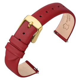 [ANNEFIT] Genuine Leather Watch Band, 0.5 inch (12 mm), 0.55 inch (13 mm), 0.55 inch (14 mm), 0.6 inch (16 mm), 0.7 inch (18 mm), 0.8 inch (20 mm),, 14 mm, Leather