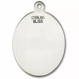 CatholicStore. St. Gregory the Great Medal in 1" Sterling Silver, 24" Rhodium Plate Clasp Chain