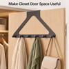 Over-the-Door Hook Rack - 6 Aluminum Hooks for Coats, Hats,