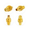 POBADY 10pcs SMA Connector SMA Female Bulkhead Crimp Connector for