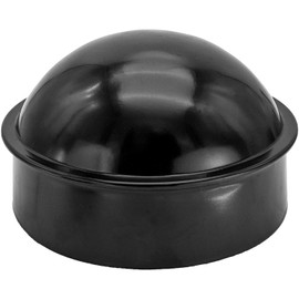 Black 6-5/8" Fence Cap - Pressed Steel Power Coated