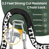 Titanker Bike Chain Lock with Key, 3.3 Feet Heavy Duty
