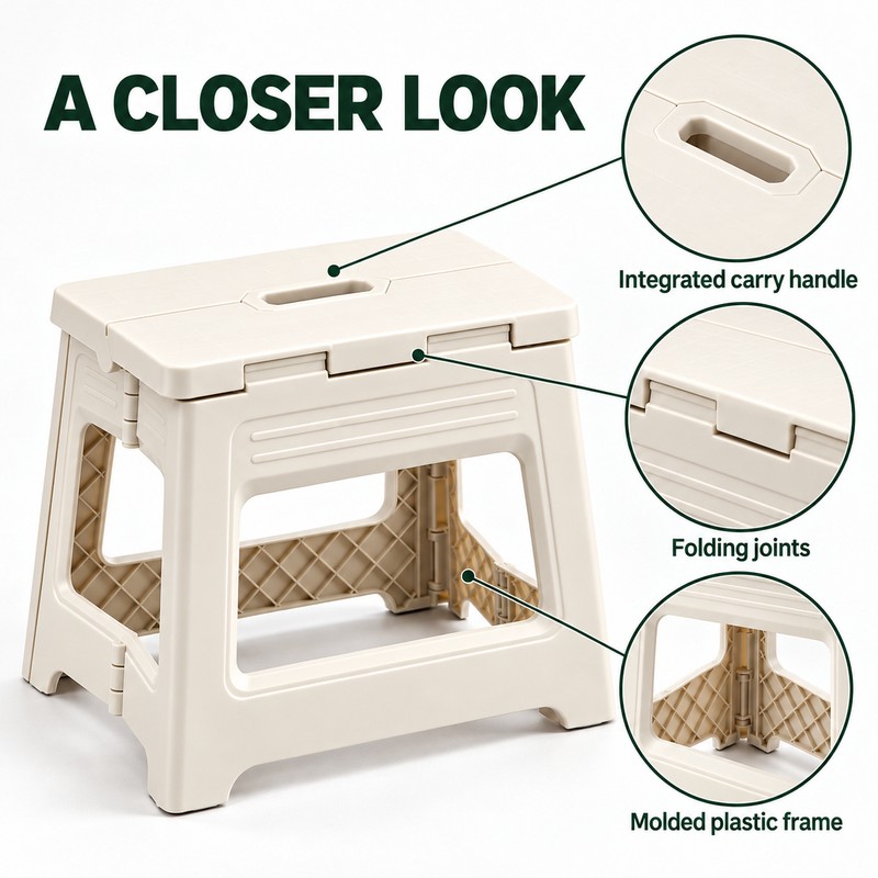 Lightweight Thickened Folding Stool for Outdoor Camping Fishing - Portable