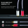 2 RCA Audio Cable 2M,J•LONG 2RCA Male to 2RCA Male