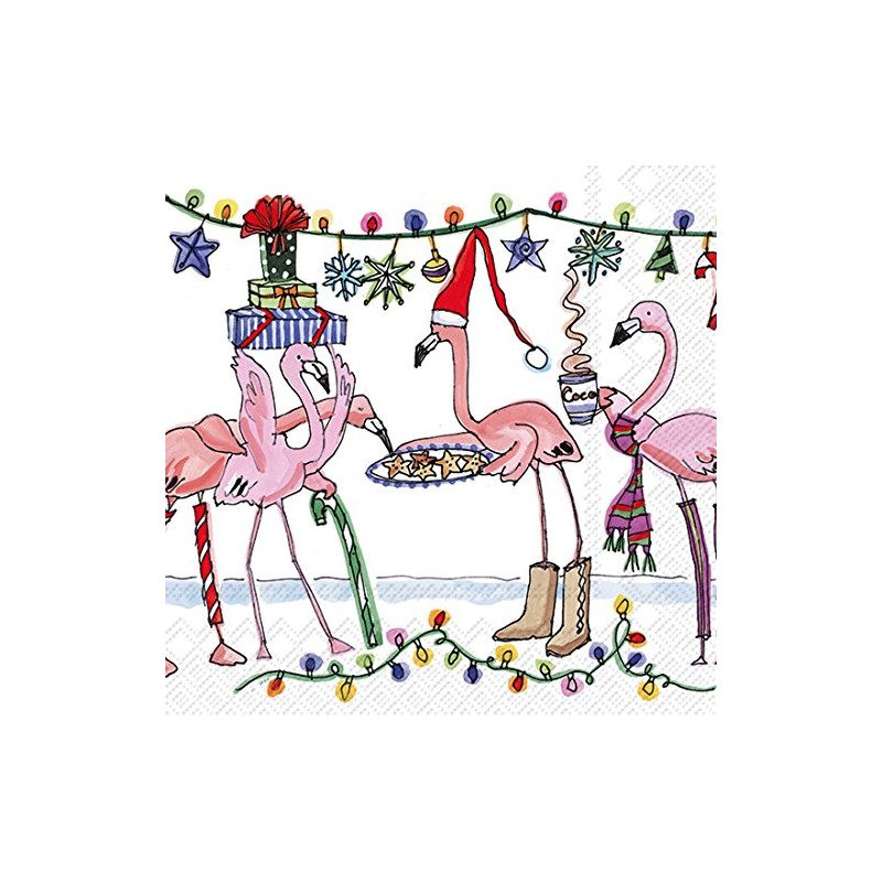 Boston International IHR 3-Ply Cocktail Napkins Decorative Christmas Napkin, 5"