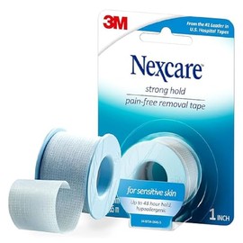 Nexcare, 3M. Cinta para Curaciones Mayor Adhesión, Color Azul, Remoción Sin Dolor 25.4 mm x 3.65 m, 1 rollo