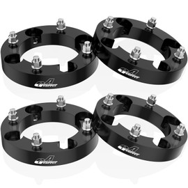 GAsupply 4×156 ATV Wheel Spacers with 3/8"-24 Studs, Fit for Ranger Sportsman 400 500 700 800 RZR 800 RZR XP 900, 1 inch 25mm 4 Lug Black Wheel Spacer Adapters 131mm Hub Bore, 4 Pcs