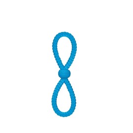 MPP Figure 8 Dog Toys Fun and Colorful Choices Tug Toss Fetch Play Ropes and Loops (Tugger Blue)