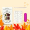 Vopintpy Fall Press on Nails Short Square Thanksgiving Fake Nails