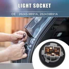 A ABSOPRO Turn Signal Light Bulb Socket Holder 26243-9B91A 262439B91A for Nissan Altima 2009-2022 for Nissan Rogue 2014-2022