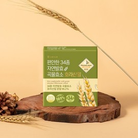 Lap on Lap 랩온랩 편안한 34종 자연발효 곡물효소 호라산밀 카무트 유산균 30포 Lap on Lap Comfortable 34 Types of Naturally Fermented Grain Enzymes Haurasan Wheat Kamut Probiotics 30 Sachets
