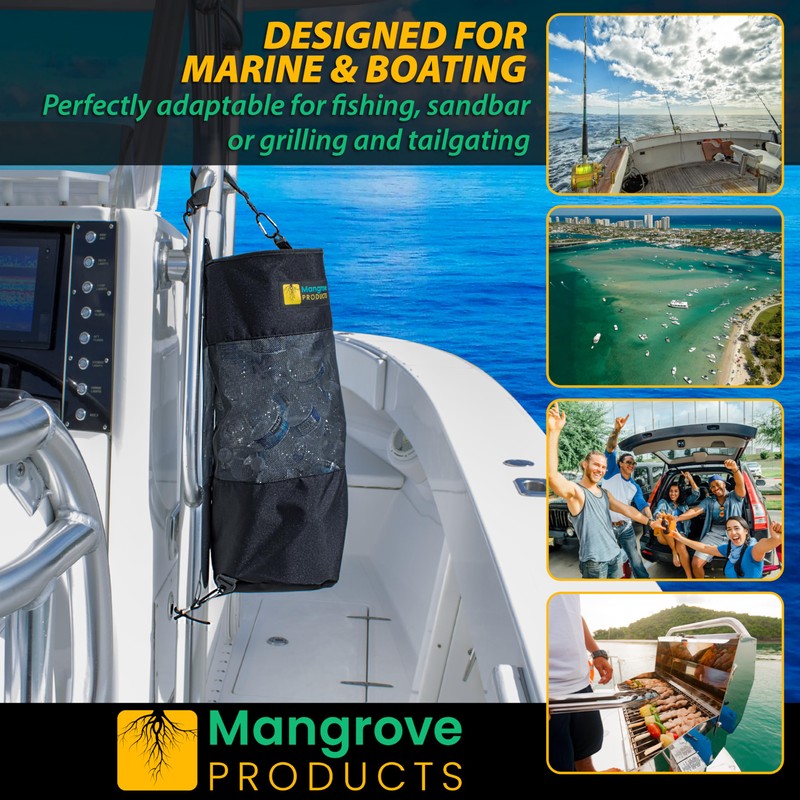 Mangrove Products: Portable Boat Trash Can, Reusable Trash Bag, Boating