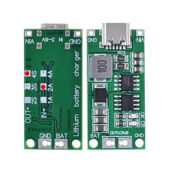 Hailege 2個セット 2S 3S 4S マルチセル USB-C から 8.4V 12.6V