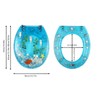 Transparent Resin Toilet Seat Soft Close WITH 2 Hinges Quiet