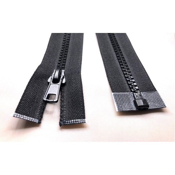 Black Chunky No.5 Plastic Teeth Open & Closed End Heavy