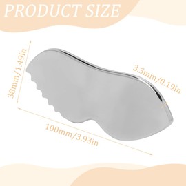 XUKZIMA 1 Pcs Gua Sha Facial Tools Metal Guasha Scraping Massage Tool for Body Face Neck and Eyes Therapy Trigger Point Treatment Gua Sha Scraping Massage Tool with Travel Pouch