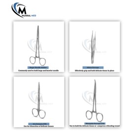 Suture Practice Kit, MuskalMed Oral Suture Kit for Suture Training Dental Medical, 16 Piece Including Soft Silicone Bionic Oral Multiple Wound Types, 4 Different Suture Pads for Dentist(Upgrade)