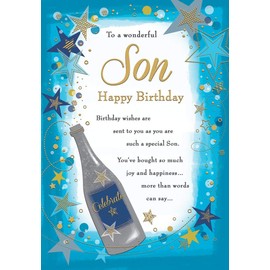 Birthday Card Son - 10 x 7 inches - Piccadilly Greetings