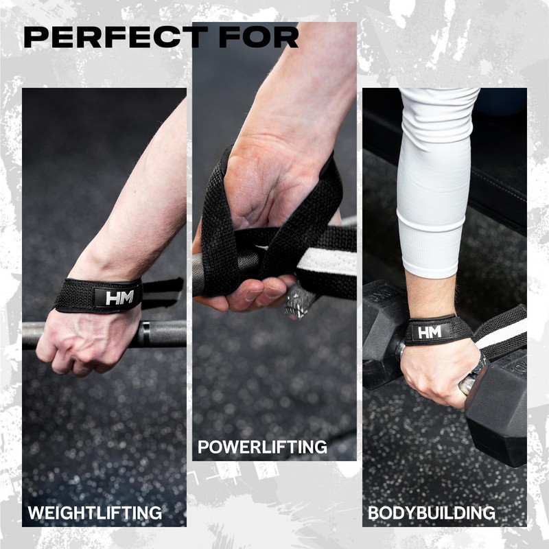 Weightlifting House Wrist Straps for Olympic Weight Lifting, Snatch, Pulls