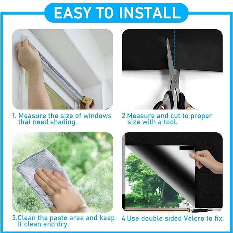 Sun Blocking Window Shades - 57 x 78.7 Inch Privacy