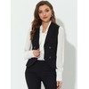 Allegra K Women's Sleeveless Suit Vest, Elegant, Double Breasted, Black