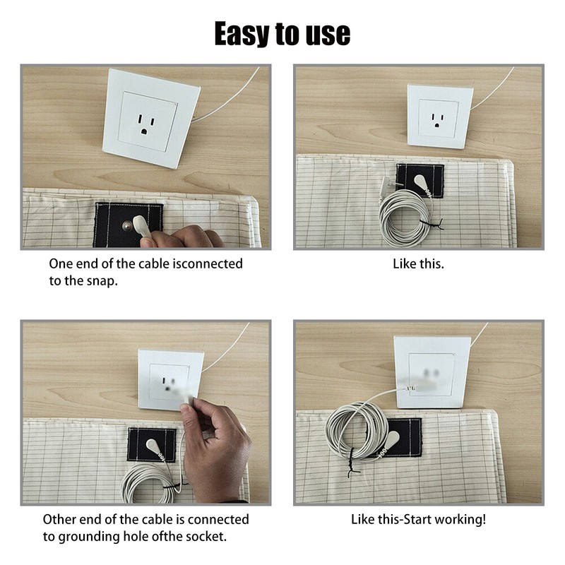 Grounding Pillowcase Silver Conductive Grounding Mat for Better Sleep Safe