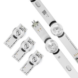 GuuYebe - Tira de retroiluminación LED DRT 3.0 abalorio de lámpara individuales de 6 V 2 W con lente óptica Fliter para barras de reparación de TV LED 32-65, 10 unidades de 50 x 18 mm