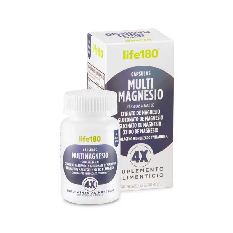 Life180 Multi Magnesio 4 fuentes con 60 Cápsulas