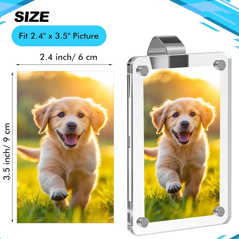 2 Pcs Car Sun Visor Photo Holder