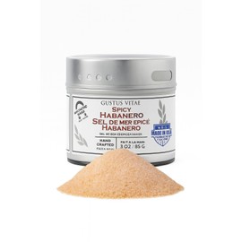 Gustus Vitae Spicy Habanero Sea Salt – All-Natural Gourmet Blend, 2.6oz Tin
