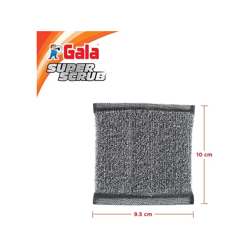 스틸 블랙으로 만든 갈라 슈퍼 스크럽 세트(6팩) Steel Black Gala