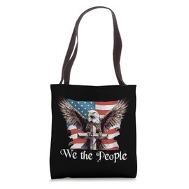 American Flag Patriotic Founding Fathers We The People USA Tote Bag