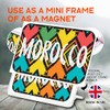 Classic Rectangle Magnet with Stand - Morocco African Tribal Design