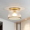 Zlepmlla Glass Ceiling Light, Clear Ribbed Glass Ceiling Light Fixture
